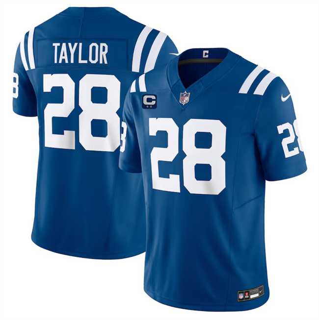 Men & Women & Youth Indianapolis Colts #28 Jonathan Taylor Blue 2024 F.U.S.E. With 2-Star C Patch Vapor Limited Stitched Jersey,We sell and wholesale Men & Women & Youth Indianapolis Colts #28 Jonathan Taylor Blue 2024 F.U.S.E. With 2-Star C Patch Vapor Limited Stitched Jersey on line form chian!